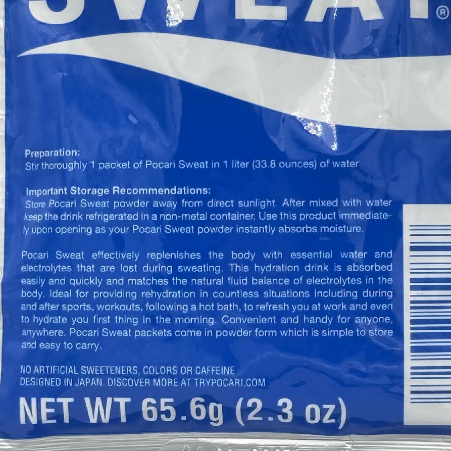 (3CT)Otsuka Hydration Drink Mix - Fitness Electrolyte Supplement 65.6g