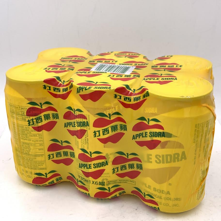 Taiwanese Apple Soda Drink - Apple Sidra 66oz/(330mlx6cans)蘋果西打