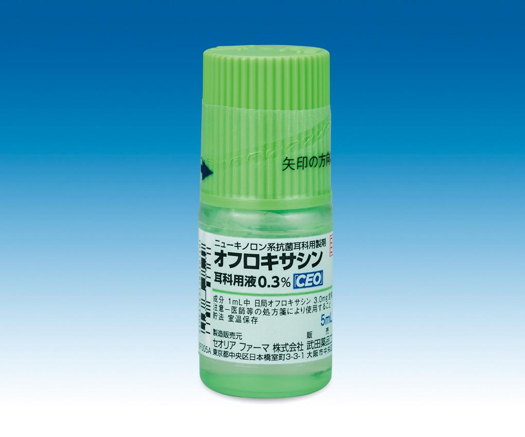 Ofloxacin Otic Solution 0.3% Ceo Antibacterial Ear Drops 5ml[No Box]日本處方抗菌耳科製藥