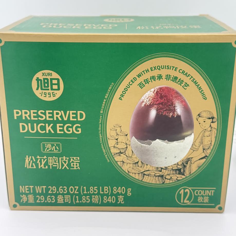 Xuri Preserved Duck Egg 840g/(12count)旭日沙心鬆花鴨皮蛋
