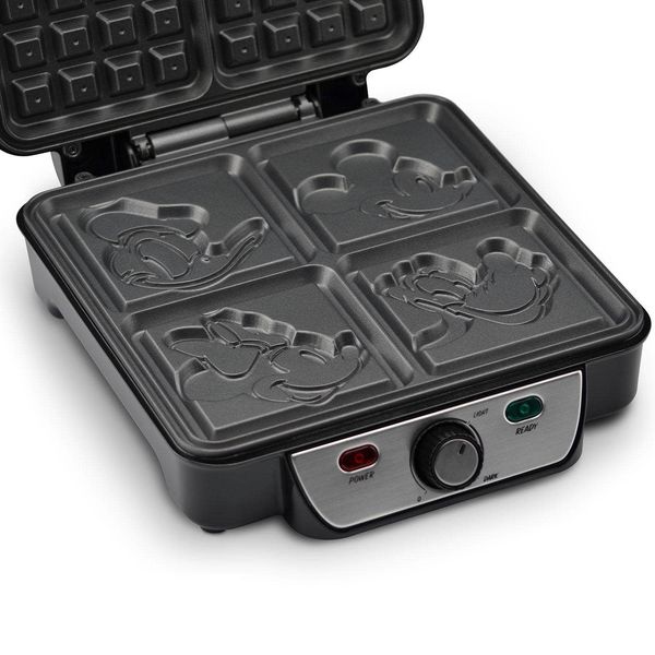Disney Mickey And Friends 4 Slice Waffle Maker With Nonstick Cooking Plates迪士尼米奇&朋友鬆餅機