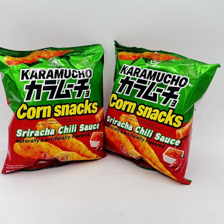 Koikeya Karamucho Corn Snacks - Sriracha Chili Sauce 65gx2bags