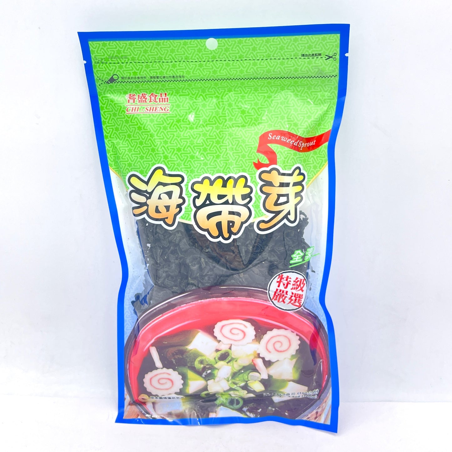 Chi-Sheng Premium Dried Wakame Seaweed 3.5oz/100g海帶芽