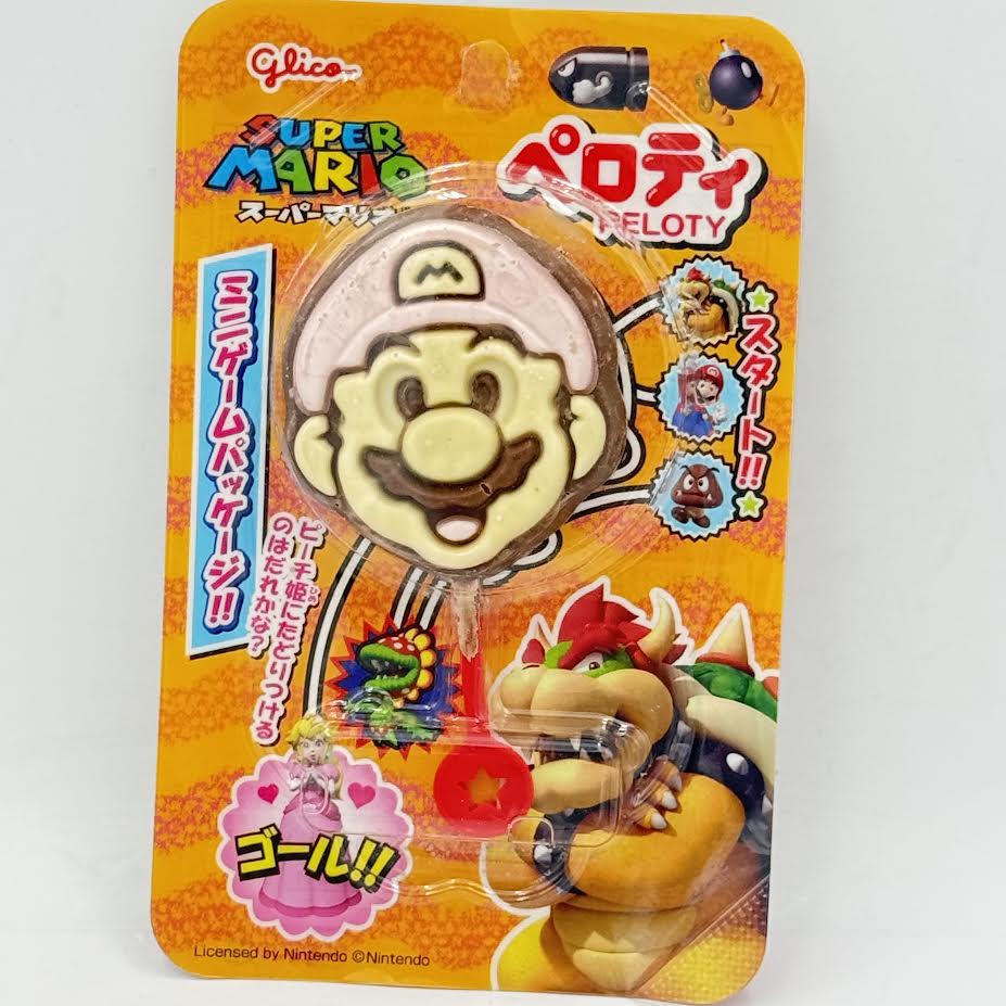 (2pack)Glico Super Mario Peloty Chocolate In The Shape Of Mario 20g
