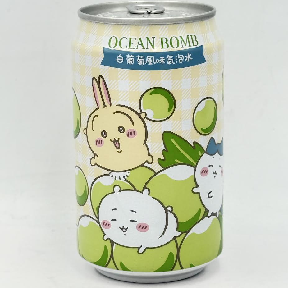 Ocean Bomb White Grape Flavour Sparkling Water 330mlx4can白葡萄風味汽泡水