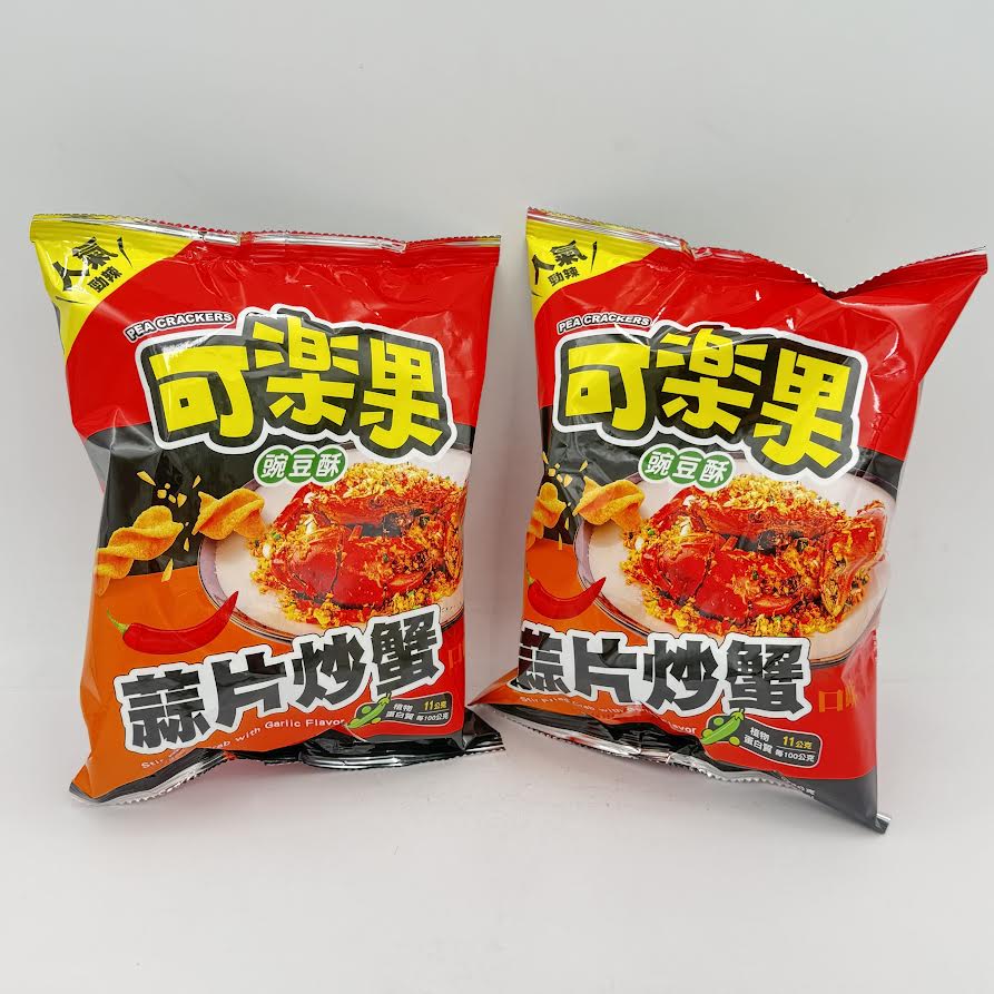 (2CT)Koloko Pea Crackers - Stir Fried Crab With Garlic Flavor 88g蒜片炒蟹口味豌豆酥