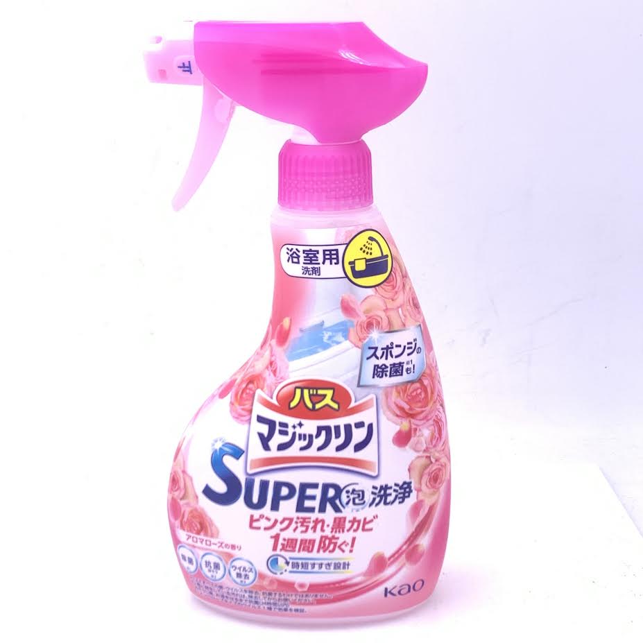 Kao Super Magiclean Bath Clean Rose Scent Cleaner 350ml玫瑰花香浴室除菌消臭清潔噴霧