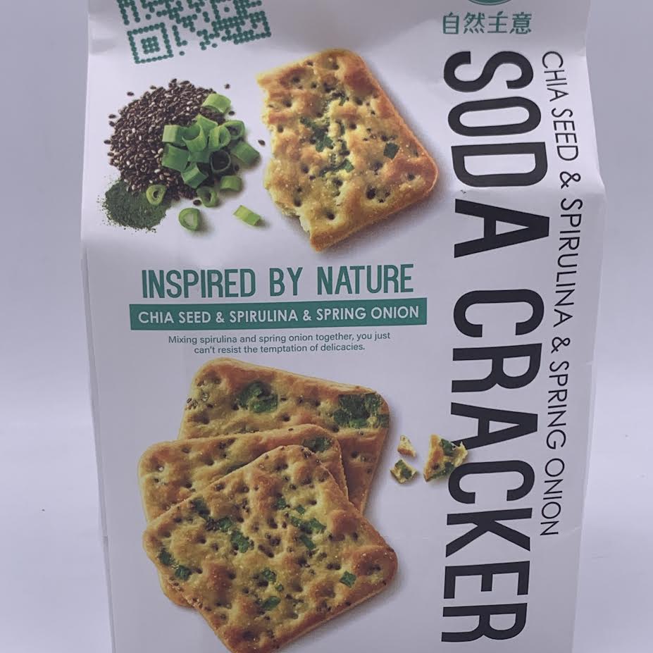 Natural's Idea Chia Seed & Spirulina & Spring Onion Soda Cracker180g奇亞籽藍藻蔥餅