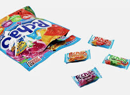 Uha Puchao Chewy Candy Fruit Soda 4 Flavor-Apple Water Melon+Grape+Orange 3.53oz