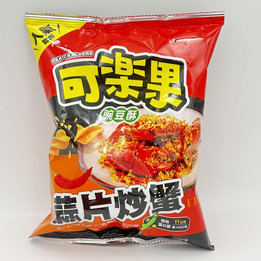 (2CT)Koloko Pea Crackers - Stir Fried Crab With Garlic Flavor 88g蒜片炒蟹口味豌豆酥