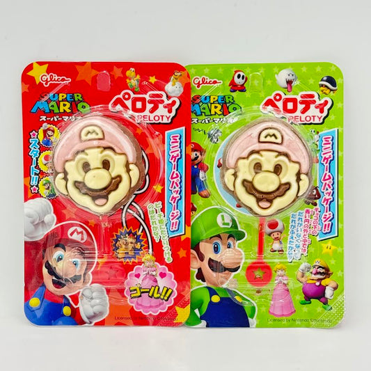 (2pack)Glico Super Mario Peloty Chocolate In The Shape Of Mario 20g