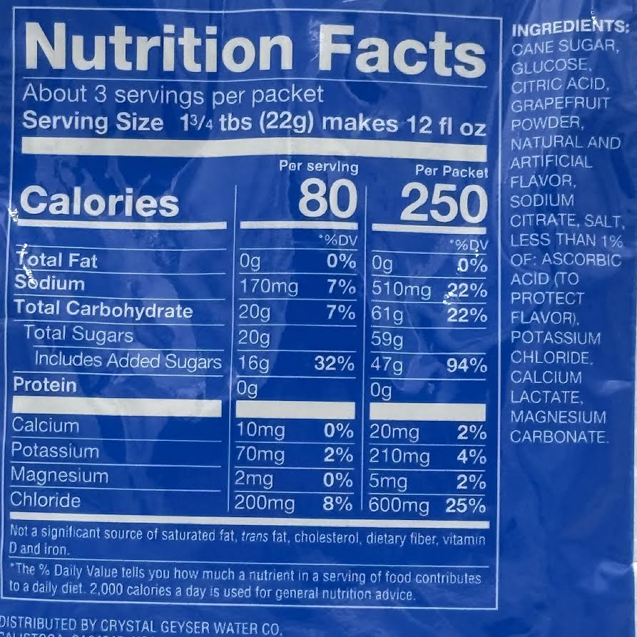 (3CT)Otsuka Hydration Drink Mix - Fitness Electrolyte Supplement 65.6g