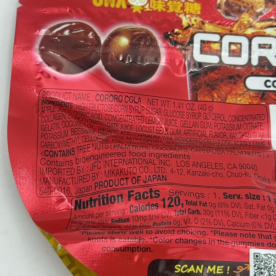 (3CT)Uha Mikakuto Cororo - Cola Juicy And Squishy Gummies 40g