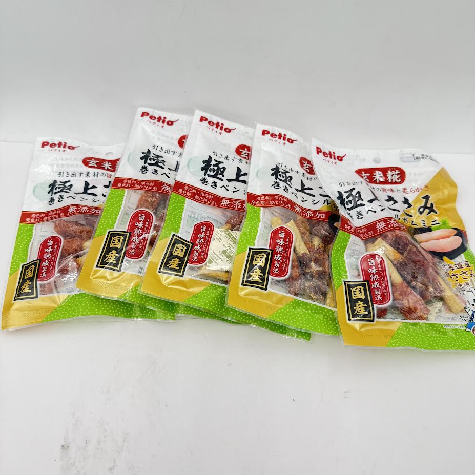 (5Bag)Petio Super Chicken Breast Rolled Gum Stick (Crispy Type) 6pcs