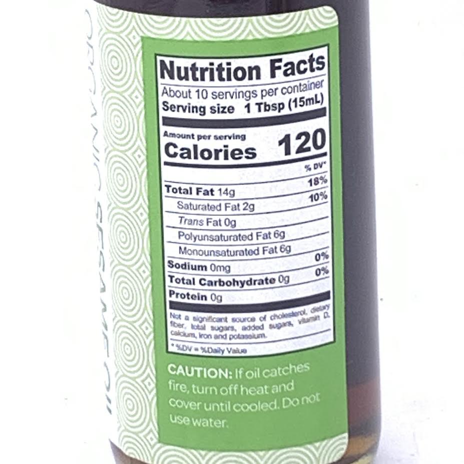 J-Basket Organic Sesame Oil 5oz/(148ml)有機芝麻油