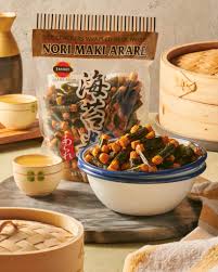 J-Basket Nori Maki Arare, Rice Crackers Wrapped In Seaweed - Gluten Free 5oz